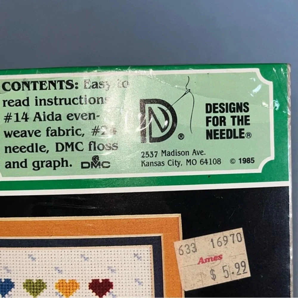 Vintage Designs For‎ The Needle Birthday Sampler Counted Cross Stitch Kit